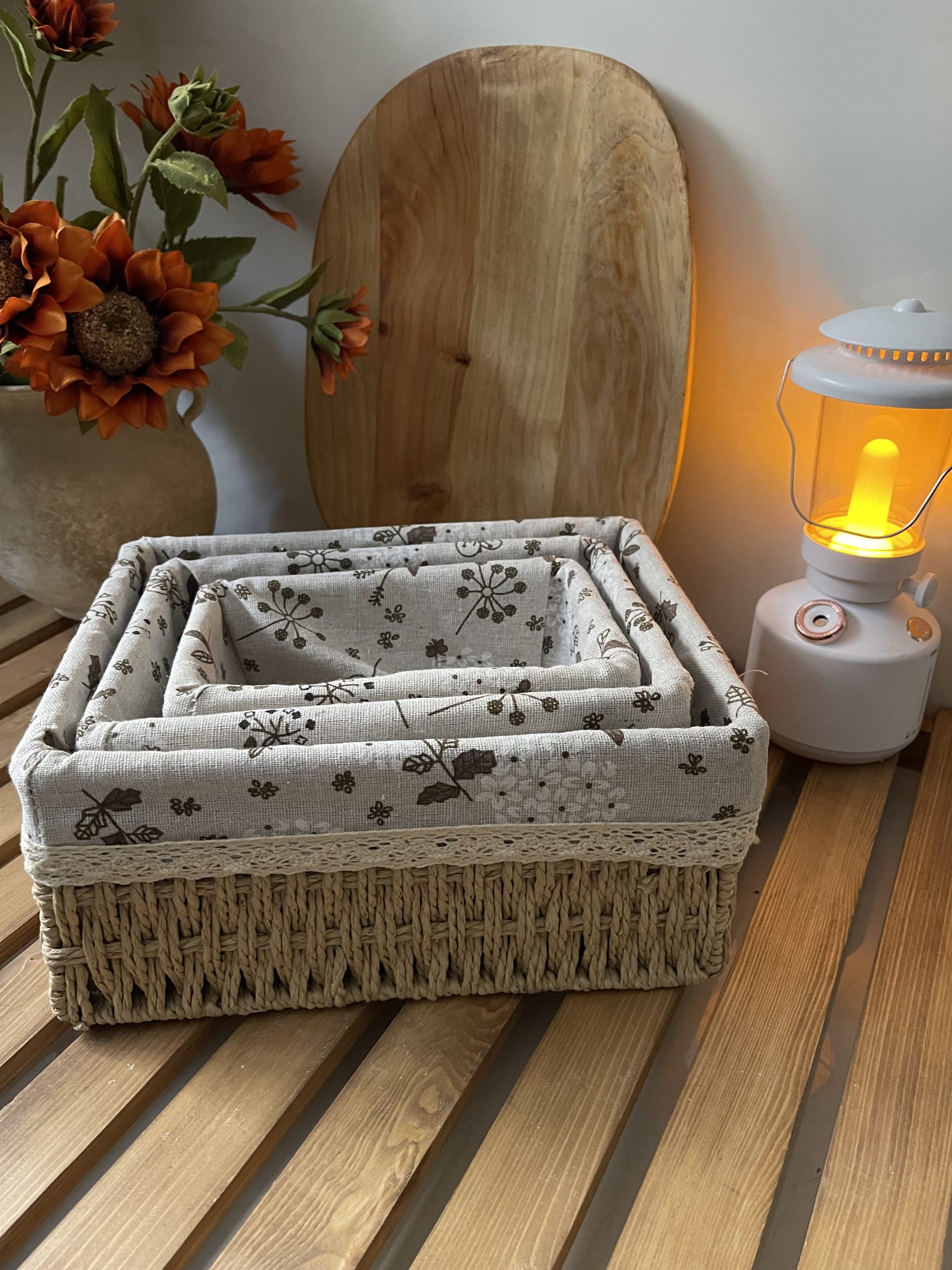 F0F26525-81FE-401F-8F66-25318AD34BA9 سبد حصیری پارچه دار - Image 2