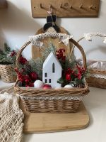 سبد حصیر دسته دار