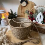 سبد حصیری آویزی