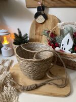 سبد حصیری آویزی