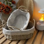 سبد پارچه دار بیضی
