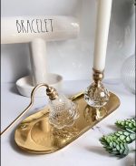 سینی طلایی بیضی