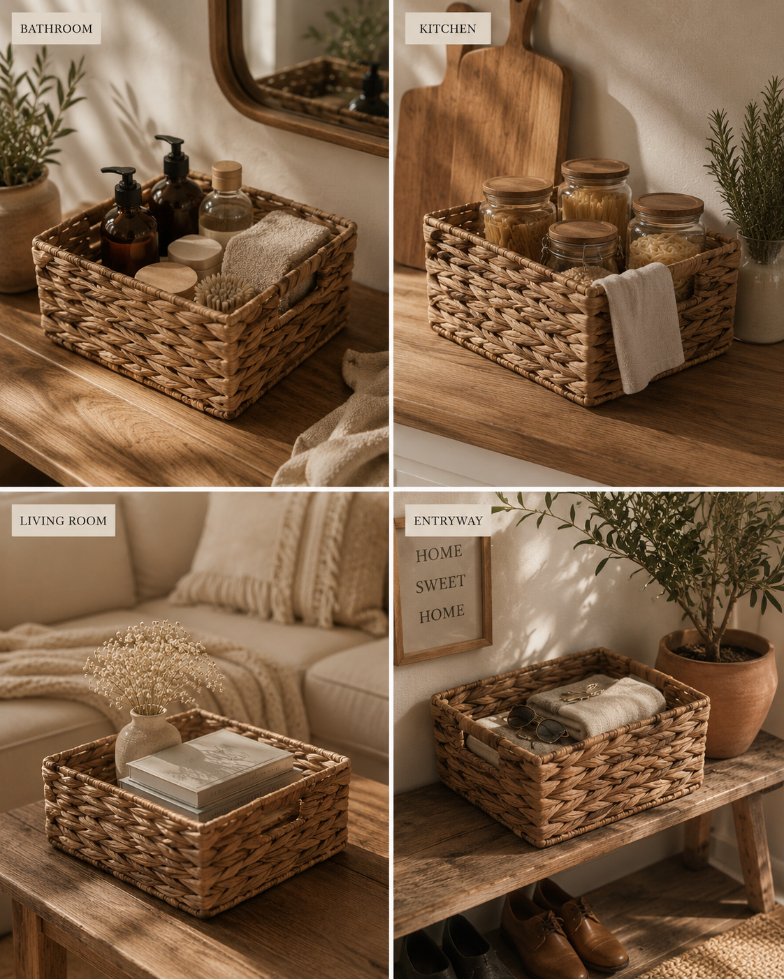 16bc37d0-a066-4462-b24a-8291164d7cb2 سبد حصیر 4 تایی - Image 1